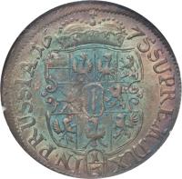 German States coin 1/3 Thaler - Friedrich Wilhelm (1669 - 1676) reverse reverse of 1/3 Thaler - Friedrich Wilhelm (1669 - 1676) coin with KM# 391 from German States.