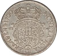 German States coin 2/3 Thaler - Friedrich III (1699 - 1700) reverse reverse of 2/3 Thaler - Friedrich III (1699 - 1700) coin with KM# 618 from German States.