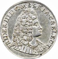 German States coin 2/3 Thaler - Friedrich III (1689 - 1695) obverse obverse of 2/3 Thaler - Friedrich III (1689 - 1695) coin with KM# 557 from German States.