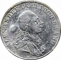 German States coin 1 Conventionsthaler - Alexander (1775 - 1776) obverse obverse of 1 Conventionsthaler - Alexander (1775 - 1776) coin with KM# 302 from German States.