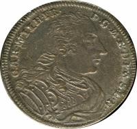 obverse of 6 Kreuzer - Karl Wilhelm Friedrich (1745 - 1753) coin with KM# 202 from German States. Inscription: CAR.WILH.FR. D.G.M.B.D.P&S.E.N.