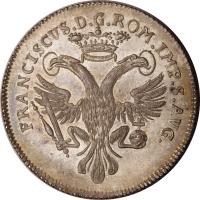 German States coin 1/2 Thaler - Franz I - New Business Exchange (1747 - 1748) obverse obverse of 1/2 Thaler - Franz I - New Business Exchange (1747 - 1748) coin with KM# 191 from German States. Inscription: FRANCISCUS.D.G.ROM.IMP.S.AUG.