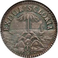 German States coin 1/3 Thaler - Johann Friedrich (1676) reverse reverse of 1/3 Thaler - Johann Friedrich (1676) coin with KM# 183 from German States. Inscription: EXDURISGLORIA FE(1/3)IN