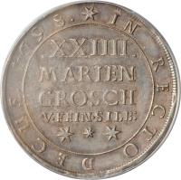 German States coin 24 Mariengroschen - George I (1698 - 1699) reverse reverse of 24 Mariengroschen - George I (1698 - 1699) coin with KM# 14 from German States.