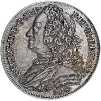 German States coin 2/3 Thaler - George II (1752 - 1754) obverse obverse of 2/3 Thaler - George II (1752 - 1754) coin with KM# 319 from German States.
