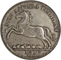 German States coin 1 Thaler - George II (1727 - 1760) reverse reverse of 1 Thaler - George II (1727 - 1760) coin with KM# 194 from German States.