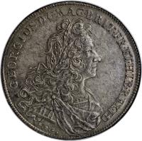 German States coin 1 Thaler - George I (1715 - 1727) obverse obverse of 1 Thaler - George I (1715 - 1727) coin with KM# 101 from German States.