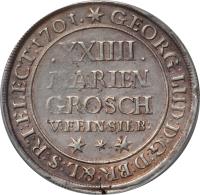 German States coin 24 Mariengroschen - George I (1698 - 1711) obverse obverse of 24 Mariengroschen - George I (1698 - 1711) coin with KM# 15 from German States.