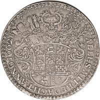 reverse of 1 1/2 Thaler - August (1655 - 1664) coin with KM# 450 from German States.