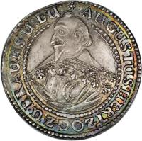 obverse of 1/4 Thaler - August (1643) coin with KM# 411 from German States.