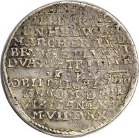 reverse of 1/4 Thaler - Heinrich Julius - Death of Helwig von Brandenburg (1602) coin with KM# 16 from German States.