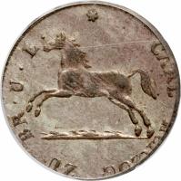 obverse of 6 Pfennige - Karl II (1828) coin with KM# 1116 from German States.