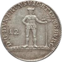 reverse of 12 Mariengroschen - Karl Wilhelm Ferdinand (1781 - 1785) coin with KM# 1009 from German States.