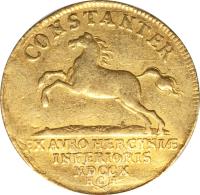 German States coin 1 Ducat - Anton Ulrich (1710) reverse reverse of 1 Ducat - Anton Ulrich (1710) coin with KM# 711 from German States.