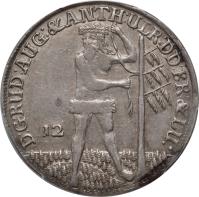 obverse of 12 Mariengroschen - Rudolf August (1686 - 1703) coin with KM# 570 from German States.