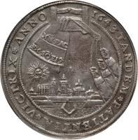 reverse of 1 Thaler - August - Bell Thaler (1643) coin with KM# 429 from German States.