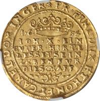 German States coin 1 Ducat - Gustav II Adolf - Swedish Occupation (1632 - 1634) reverse reverse of 1 Ducat - Gustav II Adolf - Swedish Occupation (1632 - 1634) coin with KM# 63 from German States. Inscription: PR.FINDDUX ETHON.ET CAREL.DOM.INGER 1.6. 34 IOH.X.EIN GVTER.HIRTE LESSETSEIN LEBEN FVR DIESCHAFF