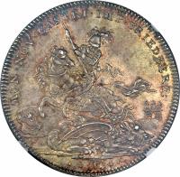 German States coin 1 Thaler - Johann Maria Rudolph (1804) reverse reverse of 1 Thaler - Johann Maria Rudolph (1804) coin with KM# 75 from German States. Inscription: MON. NOV. CASTRI. IMP. FRIEDBERG: G. B. F. G. H.