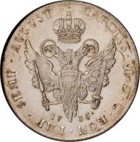 German States coin 1 Thaler - Karl VI (1735) obverse obverse of 1 Thaler - Karl VI (1735) coin with KM# 386 from German States. Inscription: CAROLVS VI. D.G. ROM. IMP. SEMP. AVGVST. 17 35