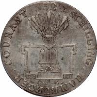 German States coin 32 Schilling Courant - Josef II (1788 - 1789) reverse reverse of 32 Schilling Courant - Josef II (1788 - 1789) coin with KM# 460 from German States.