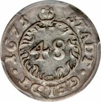 German States coin 1/48 Thaler - Leopold I (1675 - 1687) reverse reverse of 1/48 Thaler - Leopold I (1675 - 1687) coin with KM# 269 from German States.