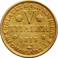 German States coin 5 Thaler - George III (1813 - 1815) reverse reverse of 5 Thaler - George III (1813 - 1815) coin with KM# 101 from German States.