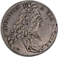 obverse of 1 Thaler - Friedrich I (1733) coin with KM# 418 from German States.