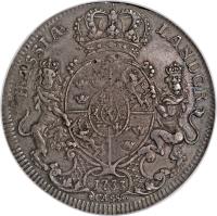 reverse of 1 Thaler - Friedrich I (1733) coin with KM# 418 from German States.