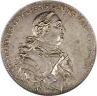 obverse of 1 Thaler - Friedrich II (1765) coin with KM# 476 from German States.
