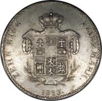 reverse of 1 Conventionsthaler - Wilhelm I (1813) coin with KM# 560 from German States. Inscription: ZEHN EINE FEINE MARK. 1813.