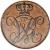 obverse of 2 Heller - Wilhelm I (1816 - 1820) coin with KM# 564 from German States.
