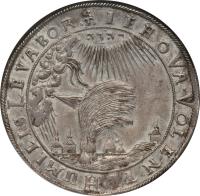 German States coin 1 Thaler - Wilhelm V (1629 - 1635) reverse reverse of 1 Thaler - Wilhelm V (1629 - 1635) coin with KM# 115 from German States. Inscription: .IEHOVA.VOLENTE.HUMILIS.LEVABOR.