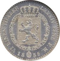 reverse of 1/6 Reichsthaler - Friedrich Wilhelm I (1851 - 1856) coin with KM# 616 from German States. Inscription: VI EINEN THALER LXXXIV EINE F. M. 18 56