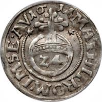 German States coin 1/24 Thaler - Ferdinand (1613 - 1618) reverse reverse of 1/24 Thaler - Ferdinand (1613 - 1618) coin with KM# 24 from German States.