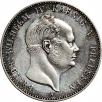 German States coin 1 Gulden - Friedrich Wilhelm IV (1852) obverse obverse of 1 Gulden - Friedrich Wilhelm IV (1852) coin with KM# 5 from German States. Inscription: FRIEDR. WILHELM IV KOENIG V. PREUSSEN A