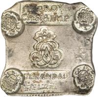 German States coin 1/2 Florin / 2 Kreuzer - Siege Coinage (1713) obverse obverse of 1/2 Florin / 2 Kreuzer - Siege Coinage (1713) coin with KM# 11 from German States.