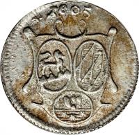 German States coin 3 Kreuzer (1805) obverse obverse of 3 Kreuzer (1805) coin with KM# 32 from German States.