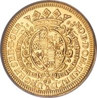 German States coin 1 Ducat - Franz Maximilian & Heinrich Franz - Trade Coinage (1687) reverse reverse of 1 Ducat - Franz Maximilian & Heinrich Franz - Trade Coinage (1687) coin with KM# 135 from German States.