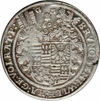 German States coin 1 Thaler - Bruno II / Wilhelm I / Johann Georg IV / Volrat VI (1605 - 1615) obverse obverse of 1 Thaler - Bruno II / Wilhelm I / Johann Georg IV / Volrat VI (1605 - 1615) coin with KM# 9 from German States.