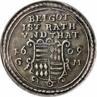 German States coin 1 Thaler (1606 - 1615) reverse reverse of 1 Thaler (1606 - 1615) coin with KM# 18 from German States.