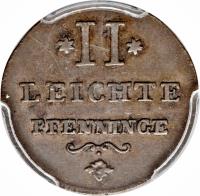 German States coin 2 Leichte Pfenninge - Josef II (1767) reverse reverse of 2 Leichte Pfenninge - Josef II (1767) coin with KM# 70 from German States.