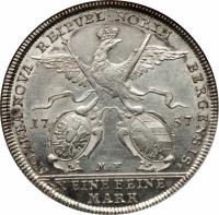 German States coin 1 Conventionsthaler - Franz (1757 - 1760) reverse reverse of 1 Conventionsthaler - Franz (1757 - 1760) coin with KM# 321 from German States.