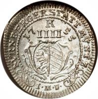 reverse of 4 Kreuzer - Franz (1755 - 1758) coin with KM# 317 from German States.