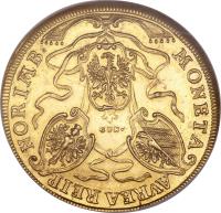 German States coin 3 Ducat - Conquest of Rothenberg Castle (1703) obverse obverse of 3 Ducat - Conquest of Rothenberg Castle (1703) coin with KM# 262 from German States.