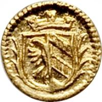 German States coin 1/32 Ducat (1700) obverse obverse of 1/32 Ducat (1700) coin with KM# 245 from German States.