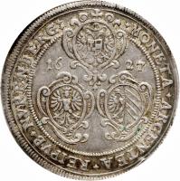 German States coin 1 Thaler - Ferdinand II (1621 - 1628) reverse reverse of 1 Thaler - Ferdinand II (1621 - 1628) coin with KM# 52 from German States.