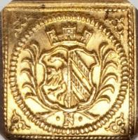 German States coin 1/4 Ducat (1700) obverse obverse of 1/4 Ducat (1700) coin with KM# 252 from German States.