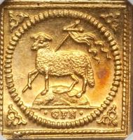 German States coin 1/4 Ducat (1700) reverse reverse of 1/4 Ducat (1700) coin with KM# 252 from German States.