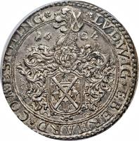 German States coin 1 Thaler - Ferdinand II (1623 - 1625) reverse reverse of 1 Thaler - Ferdinand II (1623 - 1625) coin with KM# 20 from German States.