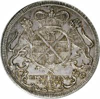 German States coin 1 Conventionsthaler - Johann Aloys I (1759) reverse reverse of 1 Conventionsthaler - Johann Aloys I (1759) coin with KM# 18 from German States.